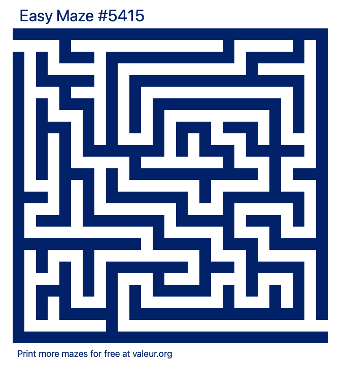 Free Printable Easy Maze number 5415