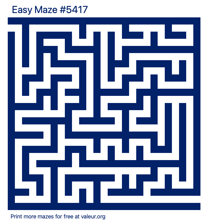 Free Printable Easy Maze number 5417