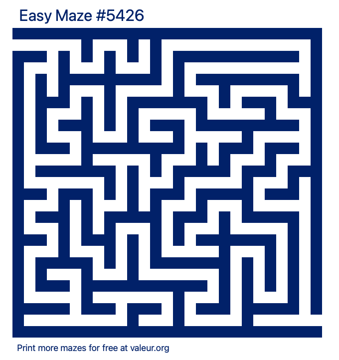 Free Printable Easy Maze number 5426