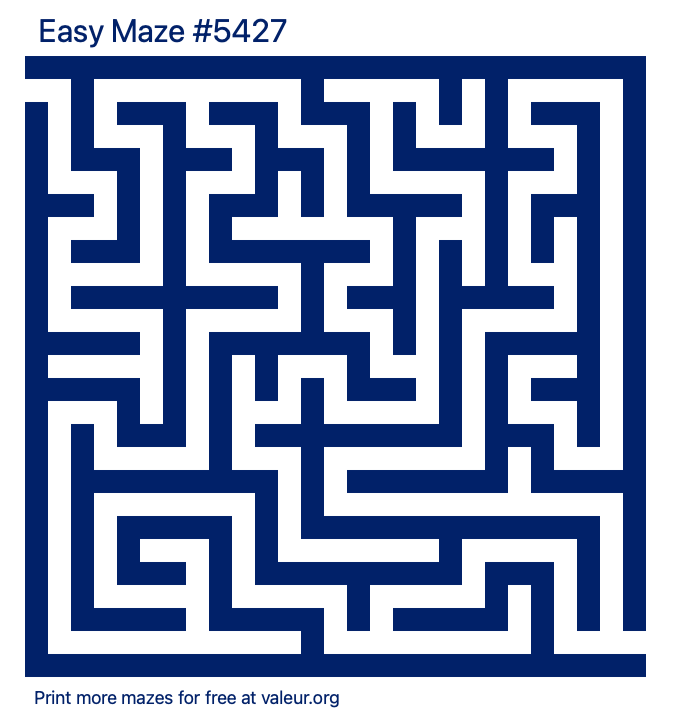 Free Printable Easy Maze number 5427