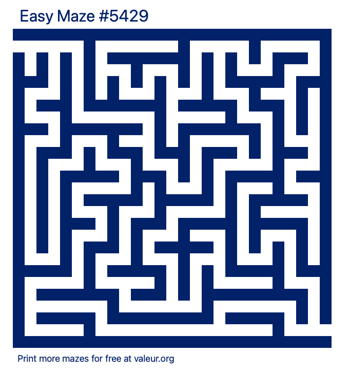 Free Printable Easy Maze number 5429