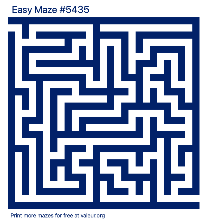 Free Printable Easy Maze number 5435