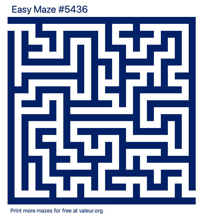 Free Printable Easy Maze number 5436