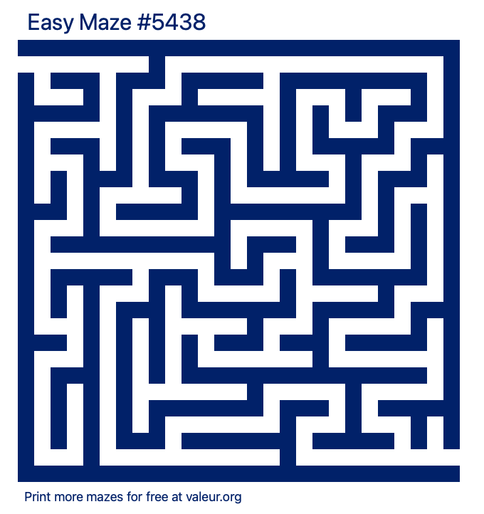 Free Printable Easy Maze number 5438