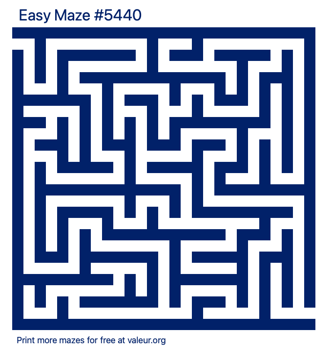 Free Printable Easy Maze number 5440