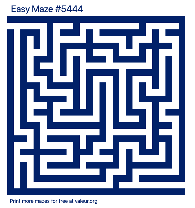 Free Printable Easy Maze number 5444