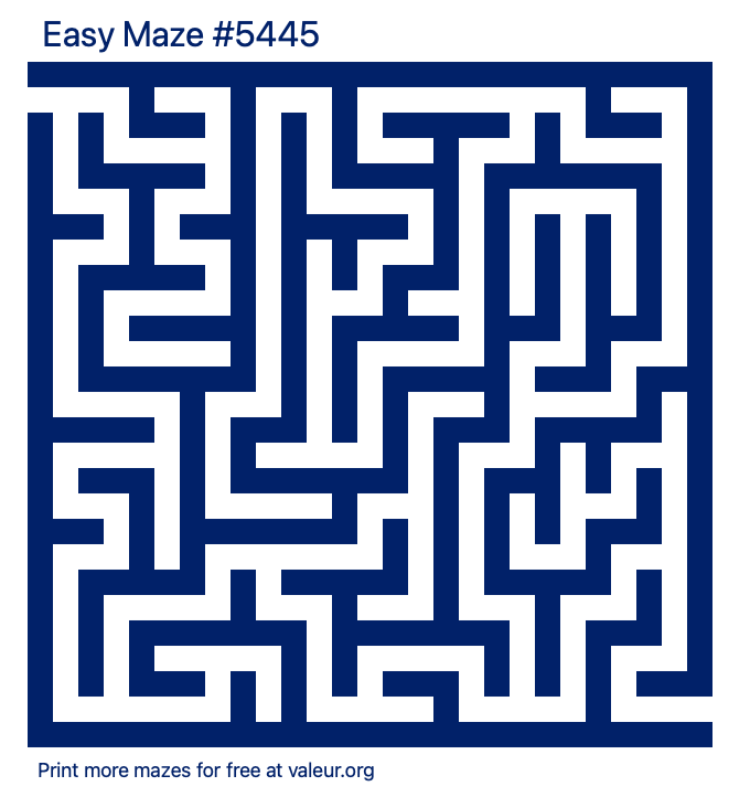 Free Printable Easy Maze number 5445