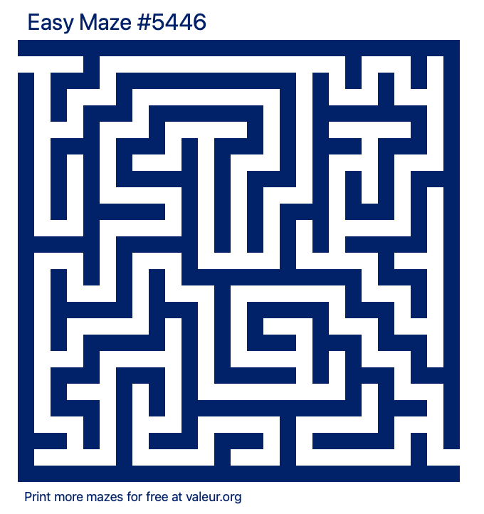 Free Printable Easy Maze number 5446