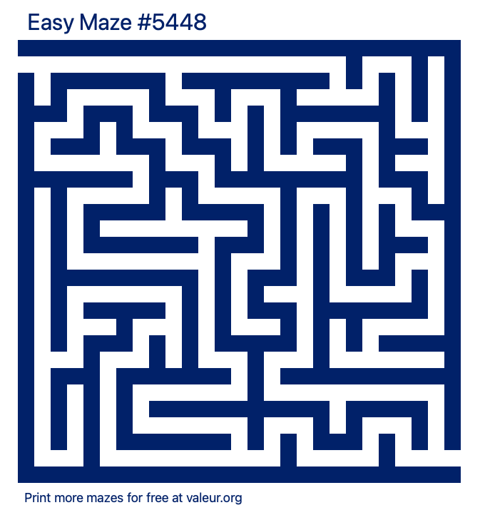 Free Printable Easy Maze number 5448