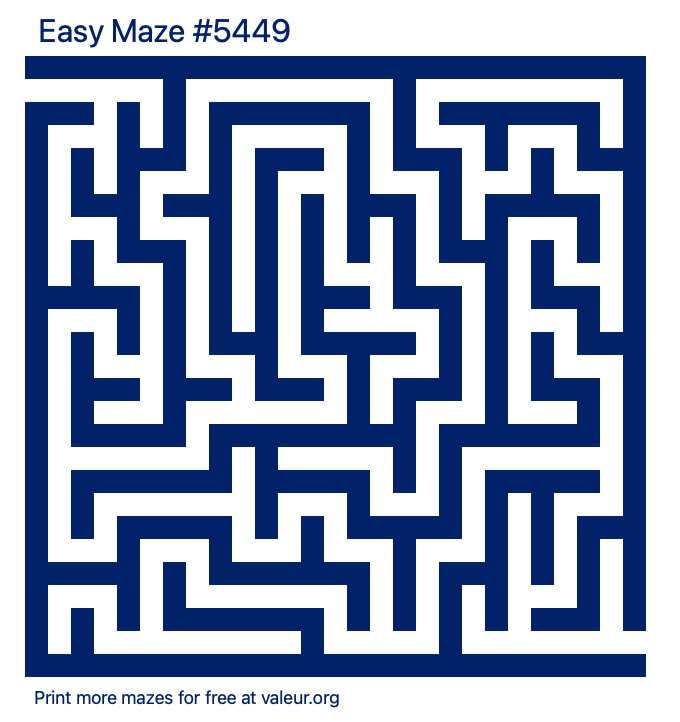 Free Printable Easy Maze number 5449