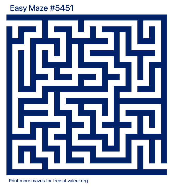 Free Printable Easy Maze number 5451