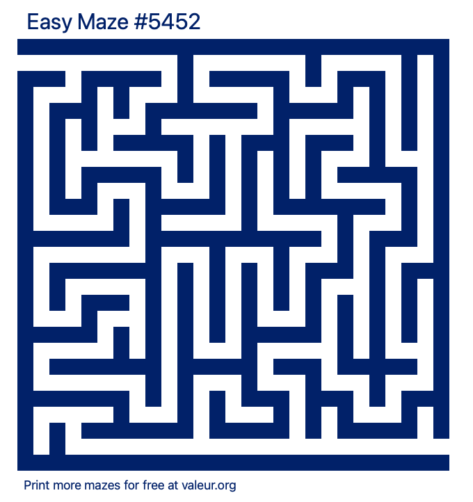 Free Printable Easy Maze number 5452