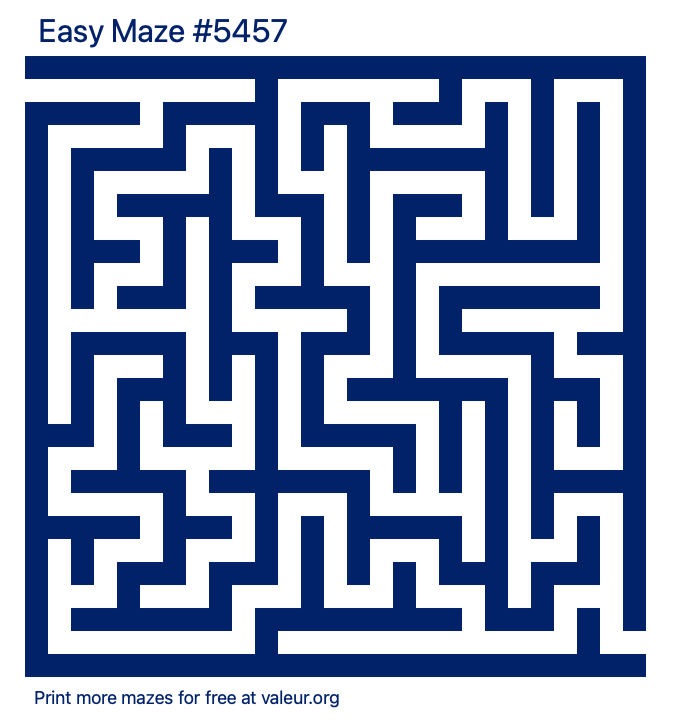 Free Printable Easy Maze number 5457