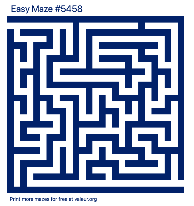 Free Printable Easy Maze number 5458