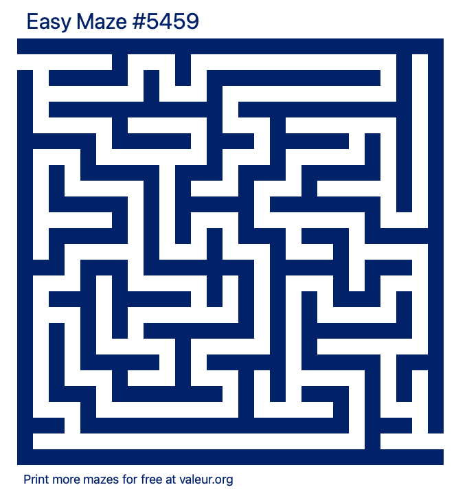 Free Printable Easy Maze number 5459