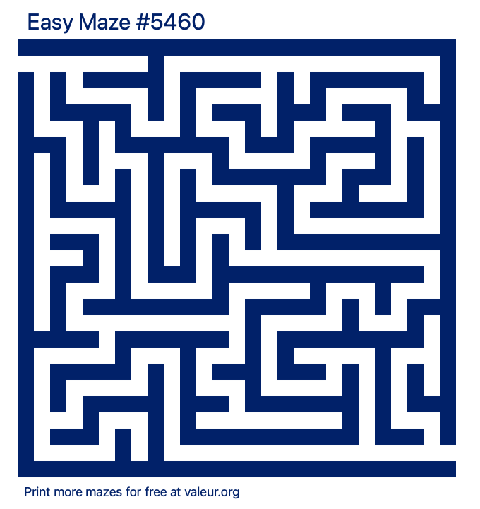 Free Printable Easy Maze number 5460