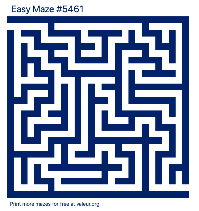 Free Printable Easy Maze number 5461