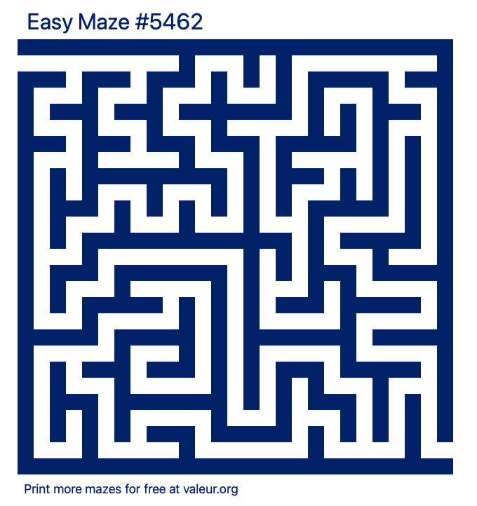 Free Printable Easy Maze number 5462