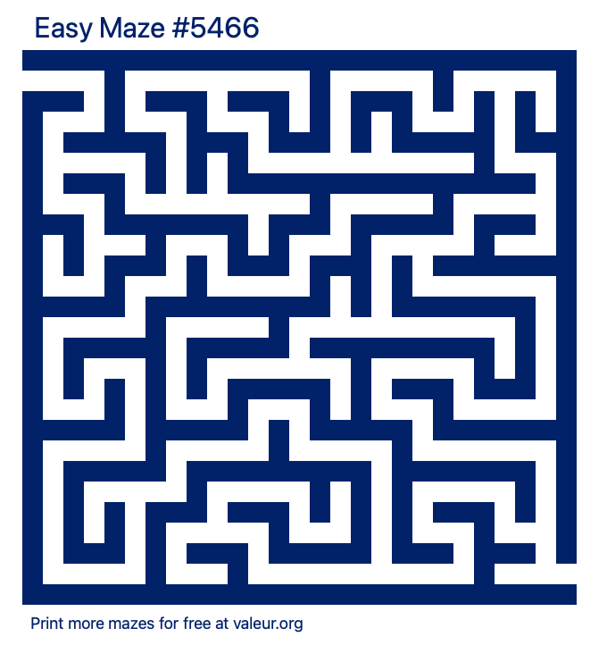 Free Printable Easy Maze number 5466