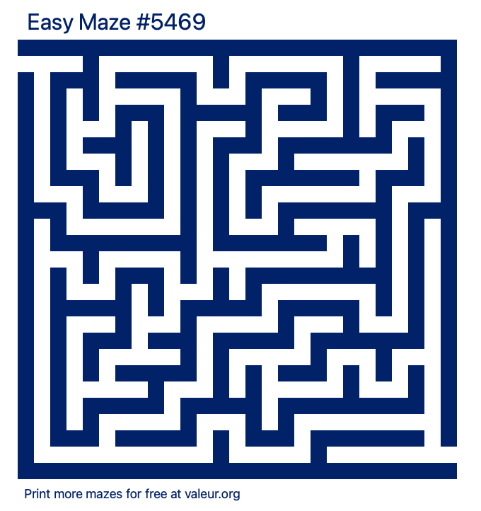 Free Printable Easy Maze number 5469