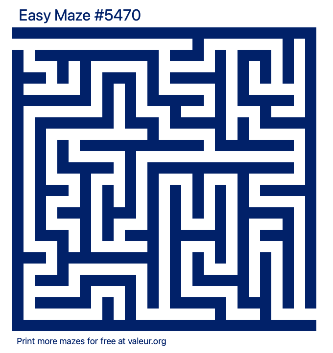 Free Printable Easy Maze number 5470