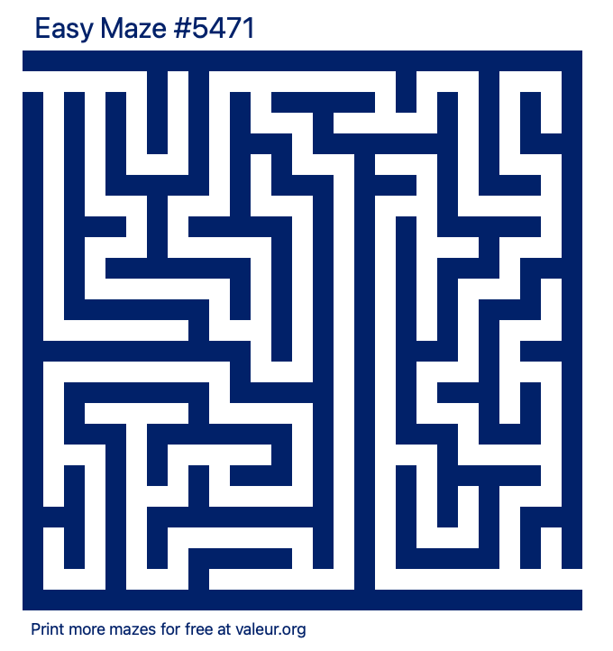 Free Printable Easy Maze number 5471