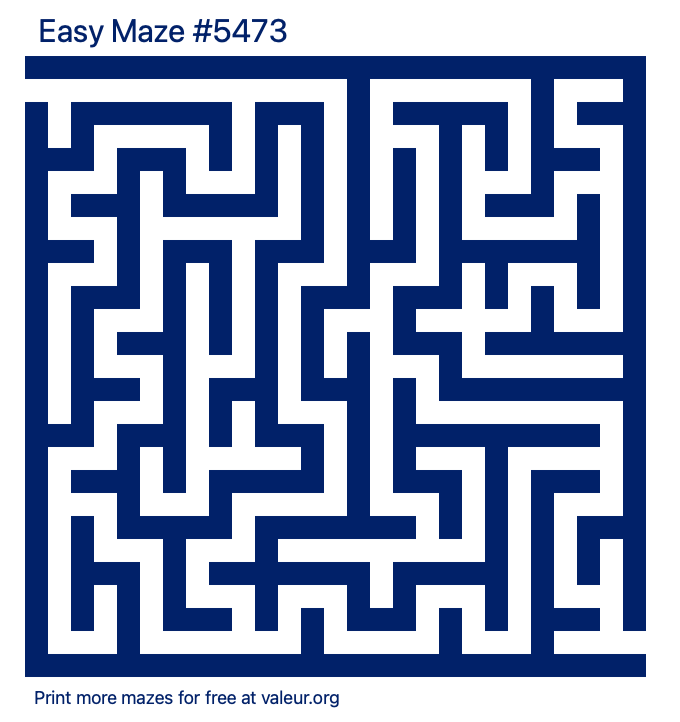 Free Printable Easy Maze number 5473