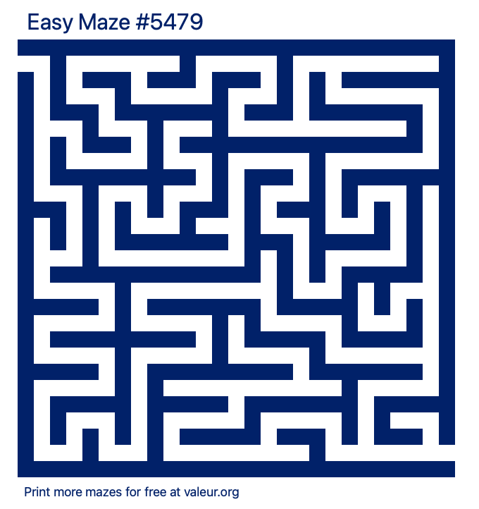 Free Printable Easy Maze number 5479