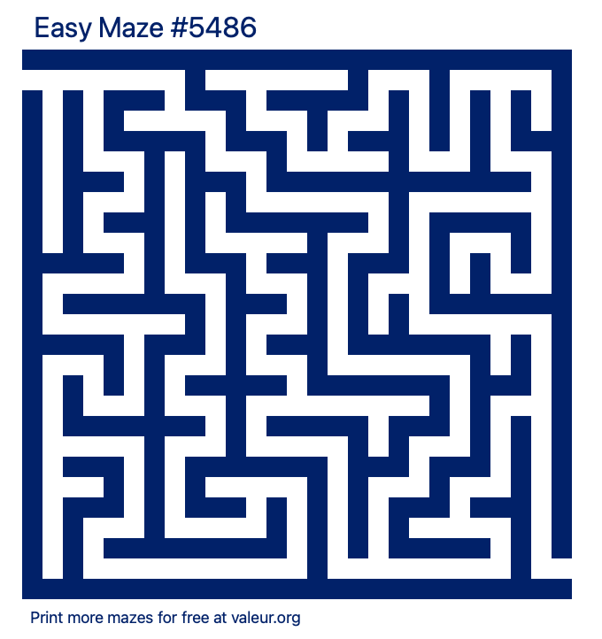 Free Printable Easy Maze number 5486