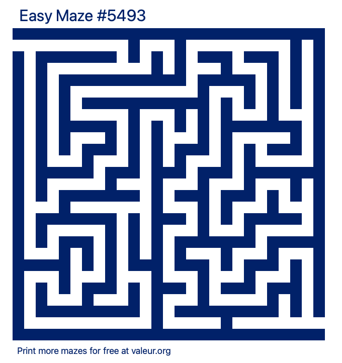 Free Printable Easy Maze number 5493