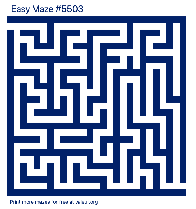 Free Printable Easy Maze number 5503