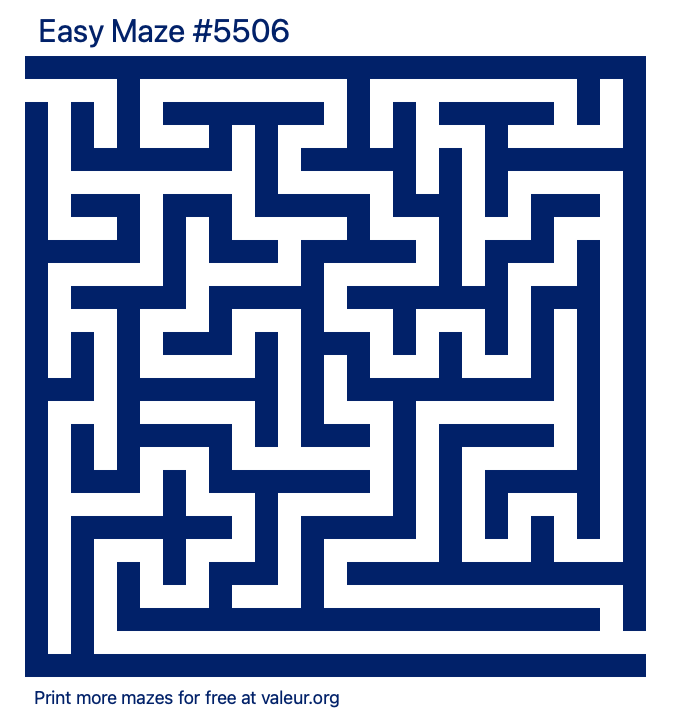 Free Printable Easy Maze number 5506