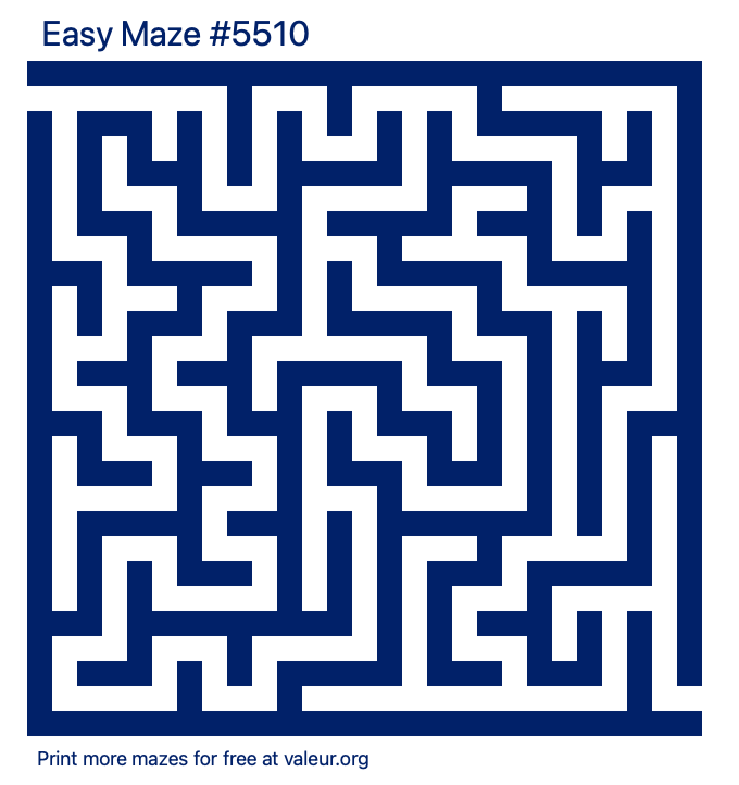 Free Printable Easy Maze number 5510