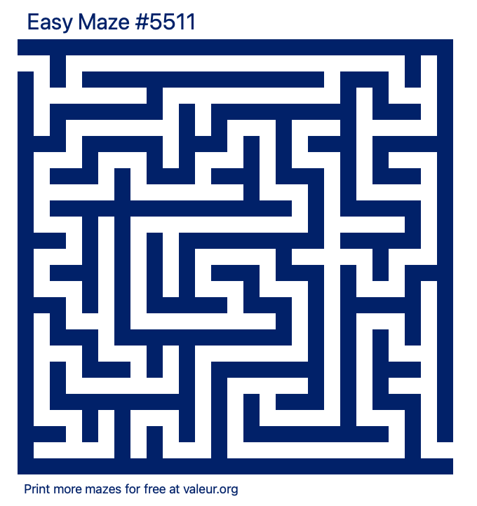 Free Printable Easy Maze number 5511