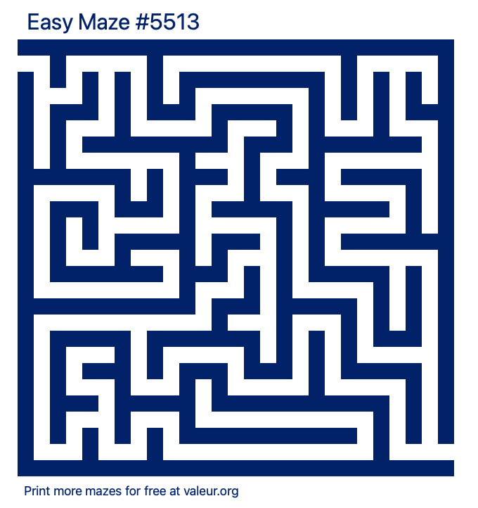 Free Printable Easy Maze number 5513