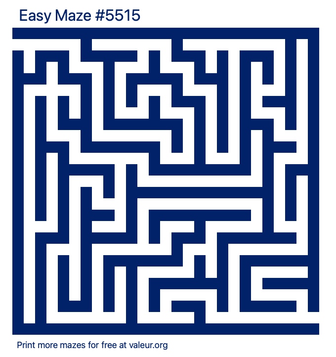 Free Printable Easy Maze number 5515