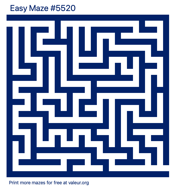 Free Printable Easy Maze number 5520