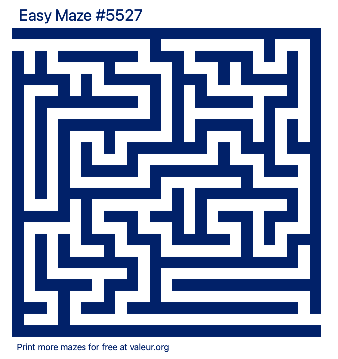 Free Printable Easy Maze number 5527