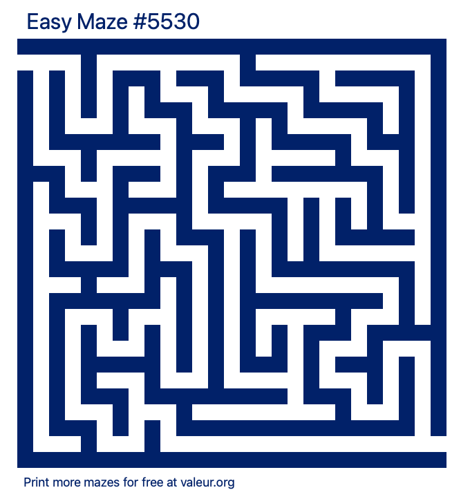 Free Printable Easy Maze number 5530