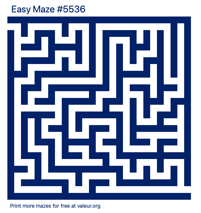 Free Printable Easy Maze number 5536