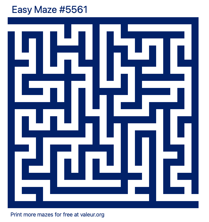 Free Printable Easy Maze number 5561