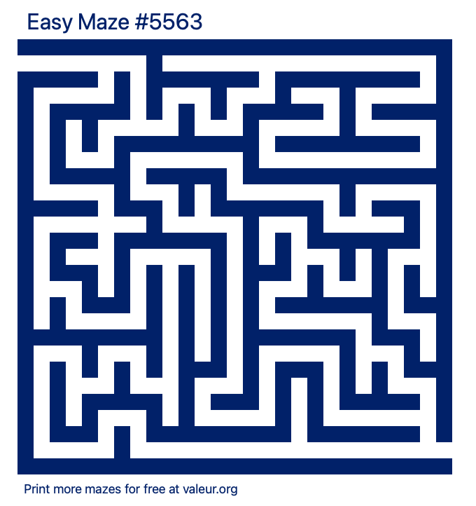 Free Printable Easy Maze number 5563