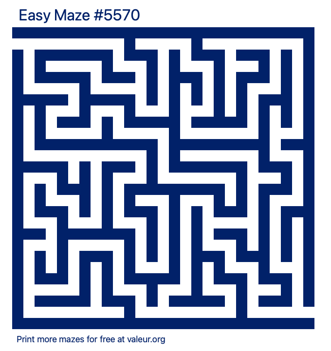 Free Printable Easy Maze number 5570