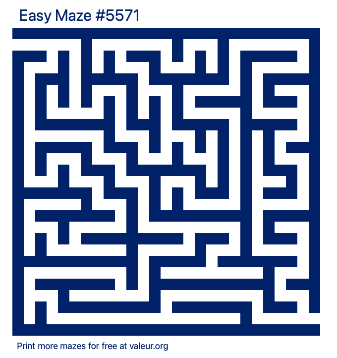 Free Printable Easy Maze number 5571