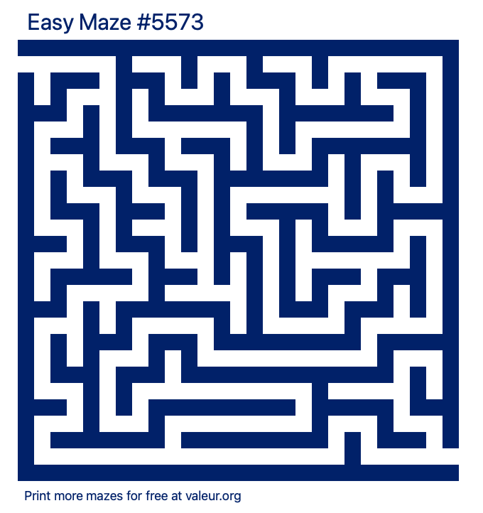 Free Printable Easy Maze number 5573