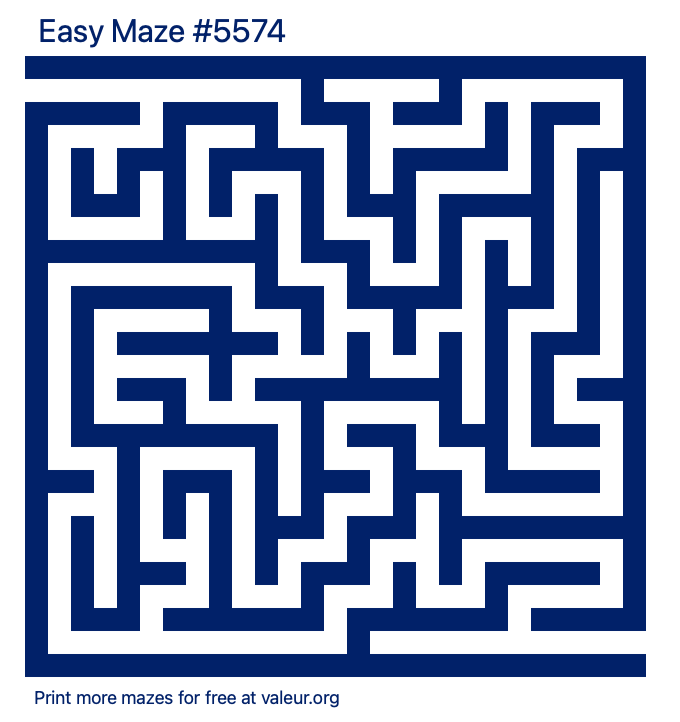 Free Printable Easy Maze number 5574