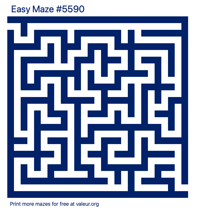 Free Printable Easy Maze number 5590