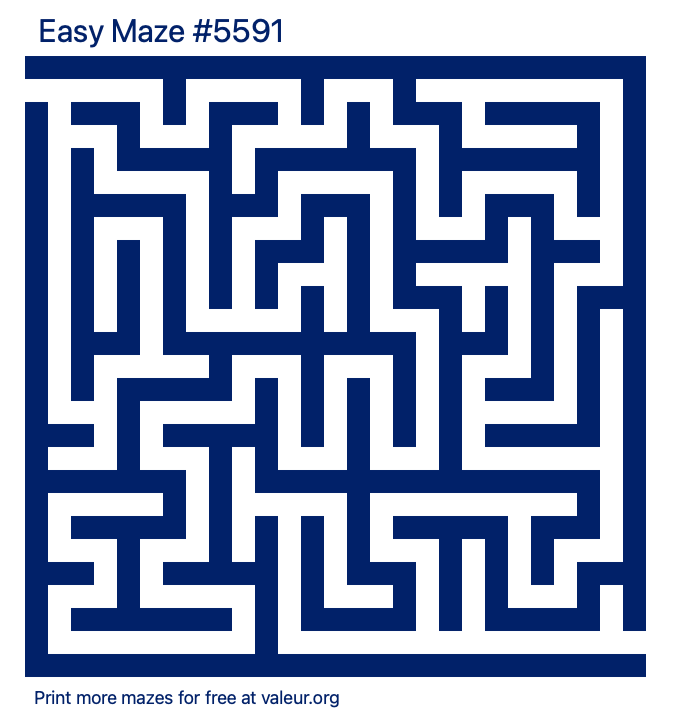 Free Printable Easy Maze number 5591