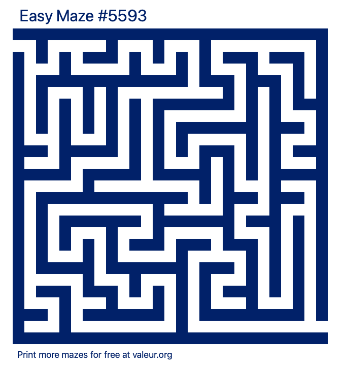 Free Printable Easy Maze number 5593