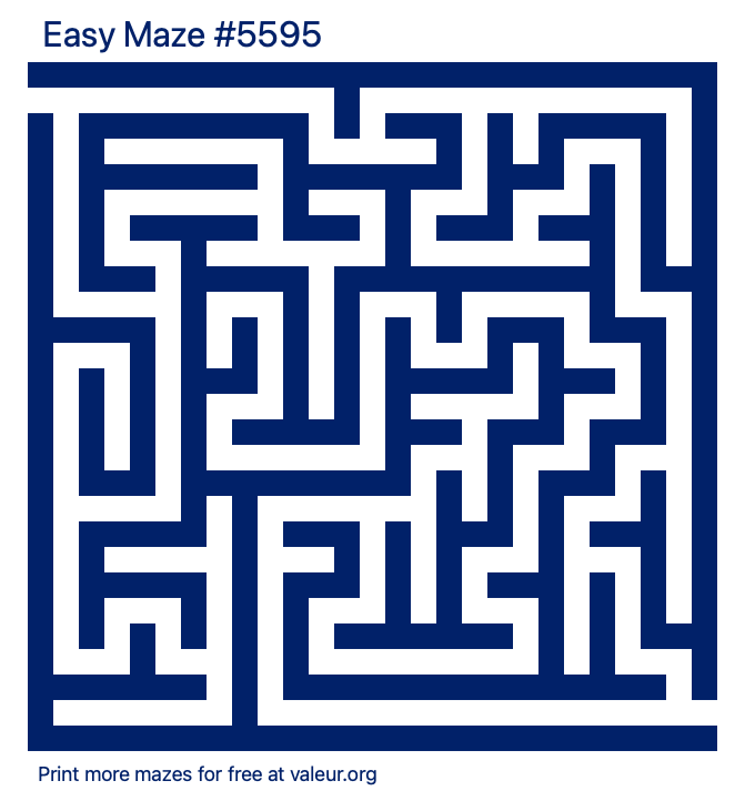 Free Printable Easy Maze number 5595